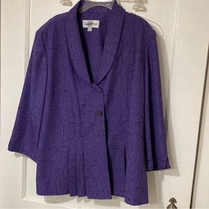 2 piece purple suit and skirt